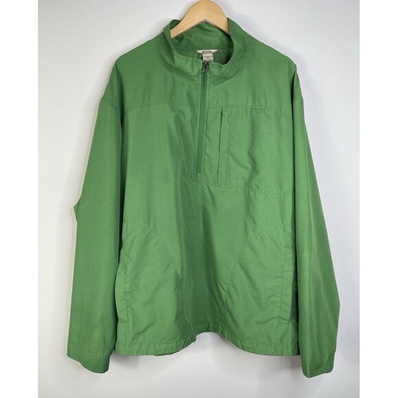Duluth Trading Windbreaker 2XL Womens Pullover 1/4 Zip Long Sleeve Green Jacket - Picture 1 of 8